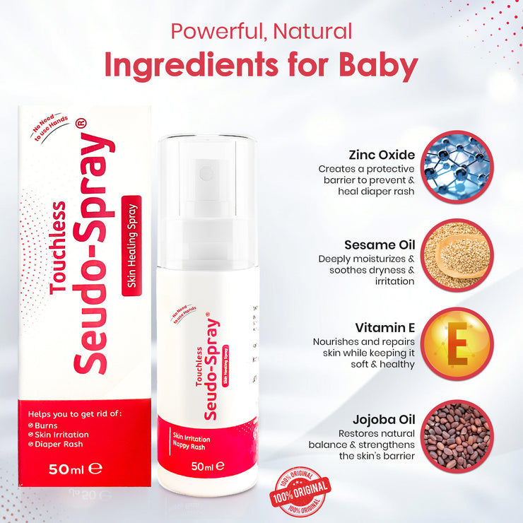 Seudo Spray ® 50 ML 100% Original USA Formula - Gentle Baby Skin Soothing Mist - GRANTANA Medicine & Medical Equipment