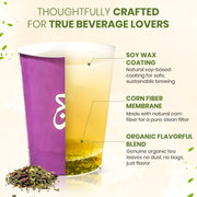 Herbal Tea Prefilled Smart Cup (12 Flavor)- Authentic, Loose-Leaf -Eco-Friendly, & Easy Brewing