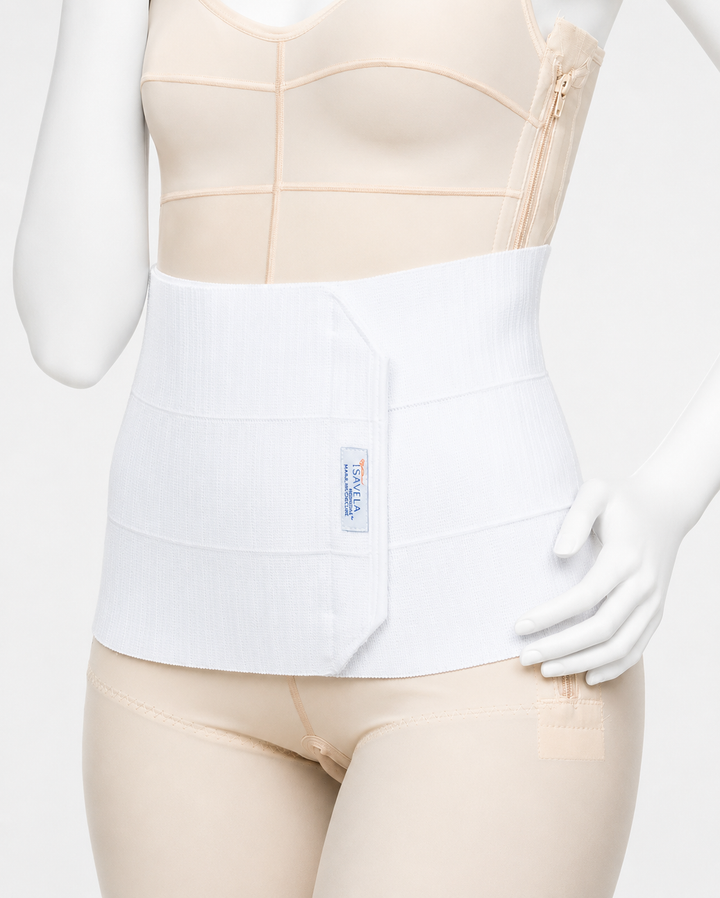 Unisex ISAVELA USA Premium 9" Abdominal Binder–Adjustable Post-Op Support (AB01)