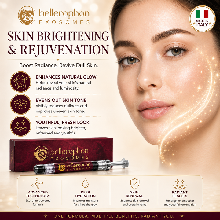 BELLEROPHON Exosomes Skin Booster 2ml Syringe with Hyaluronic Acid, Polynucleotides, Peptides, Growth Factors, Amino Acids &amp; Vitamin B12