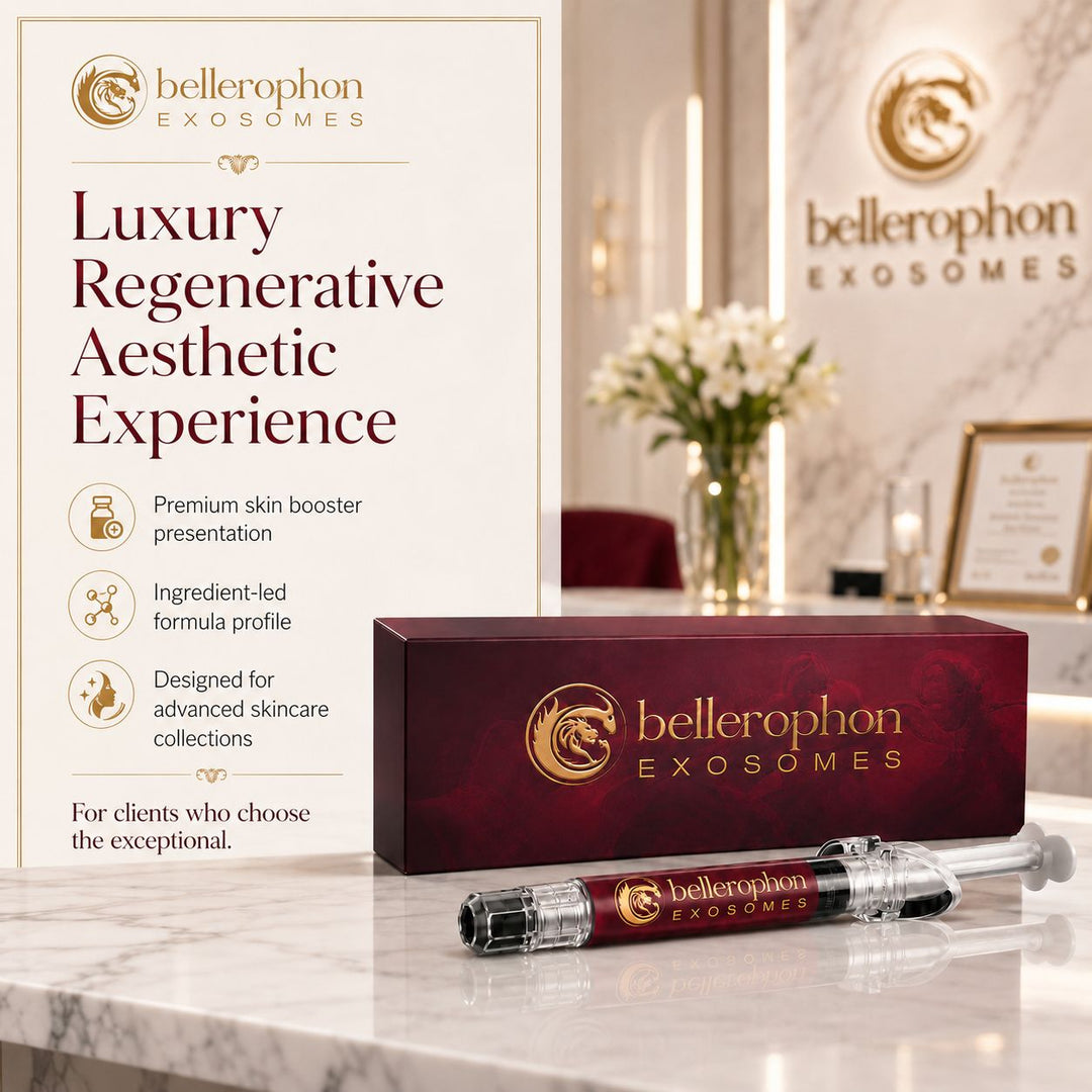 BELLEROPHON Exosomes Skin Booster 2ml Syringe with Hyaluronic Acid, Polynucleotides, Peptides, Growth Factors, Amino Acids &amp; Vitamin B12