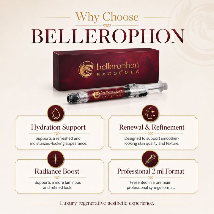 BELLEROPHON Exosomes Skin Booster 2ml Syringe with Hyaluronic Acid, Polynucleotides, Peptides, Growth Factors, Amino Acids &amp; Vitamin B12