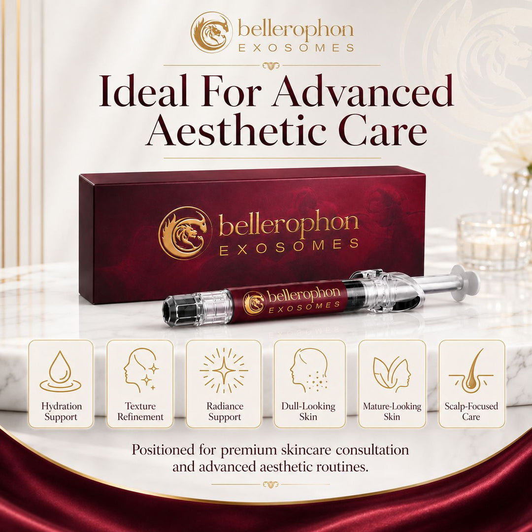 BELLEROPHON Exosomes Skin Booster 2ml Syringe with Hyaluronic Acid, Polynucleotides, Peptides, Growth Factors, Amino Acids &amp; Vitamin B12