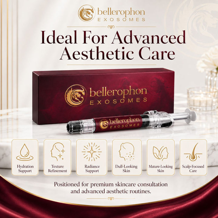 BELLEROPHON Exosomes Skin Booster 2ml Syringe with Hyaluronic Acid, Polynucleotides, Peptides, Growth Factors, Amino Acids &amp; Vitamin B12