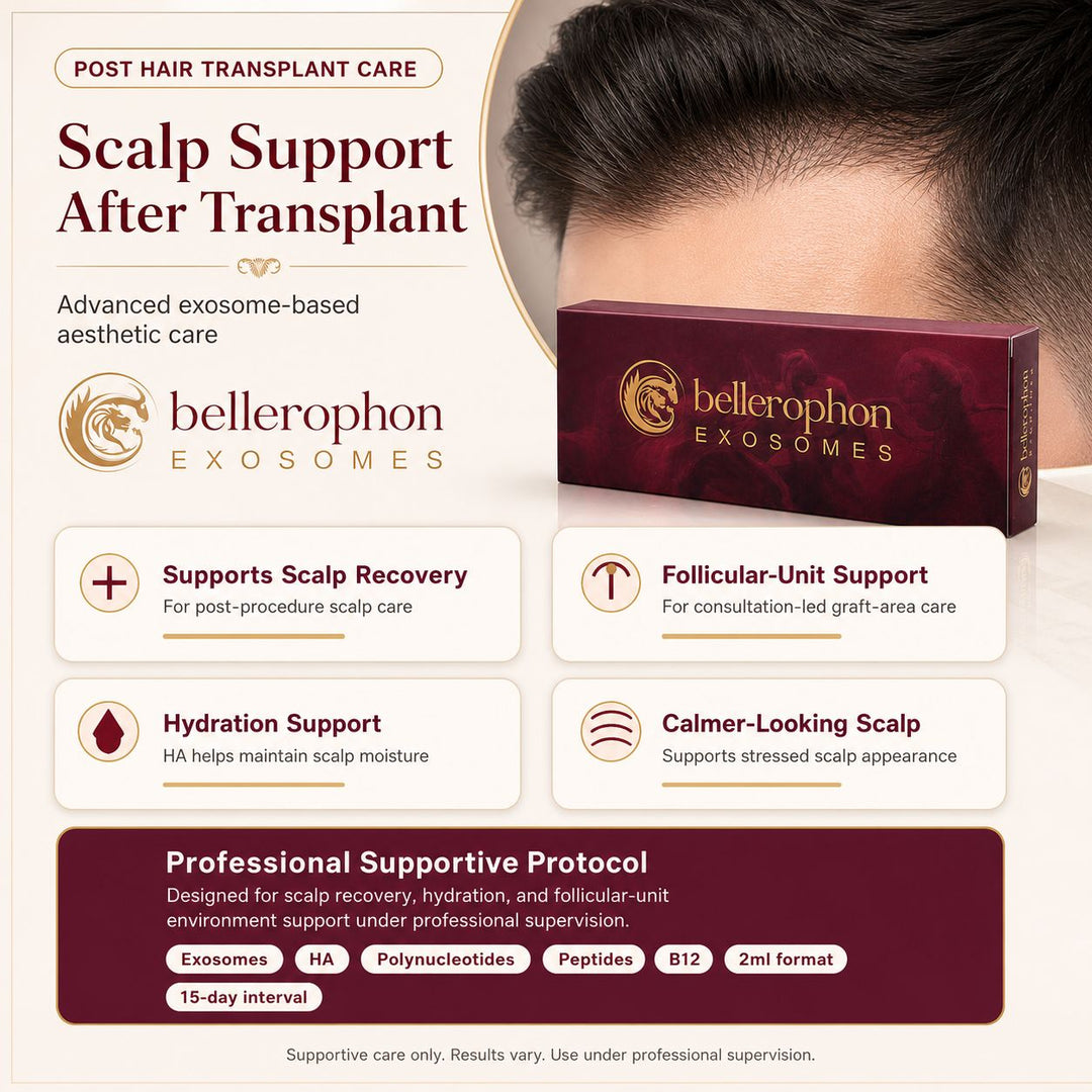 BELLEROPHON Exosomes Skin Booster 2ml Syringe with Hyaluronic Acid, Polynucleotides, Peptides, Growth Factors, Amino Acids &amp; Vitamin B12
