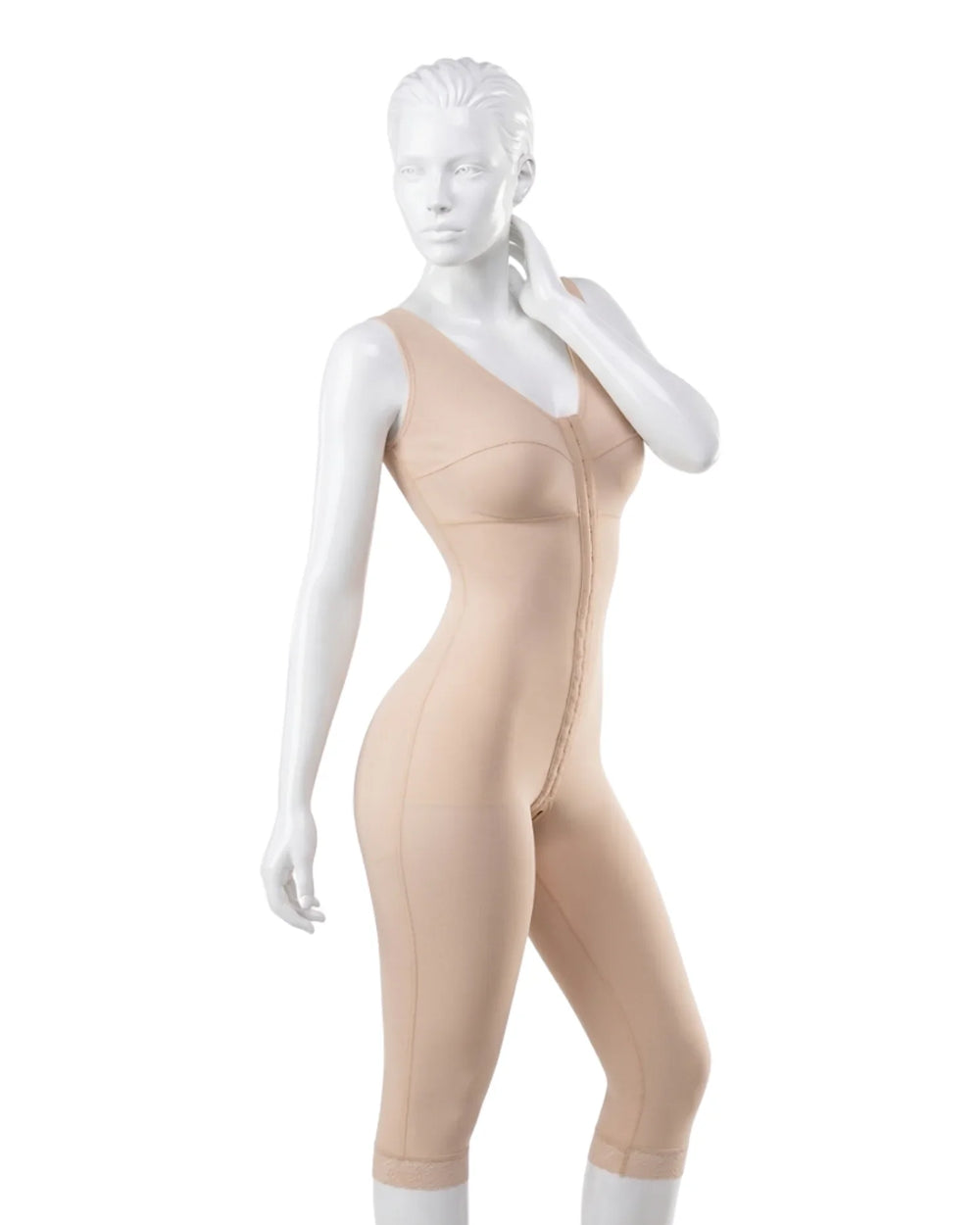Premium ISAVELA US Full Bodysuit Compression Below‑Knee with Bra & Front Closure BB09BK‑NS-ISAVELA