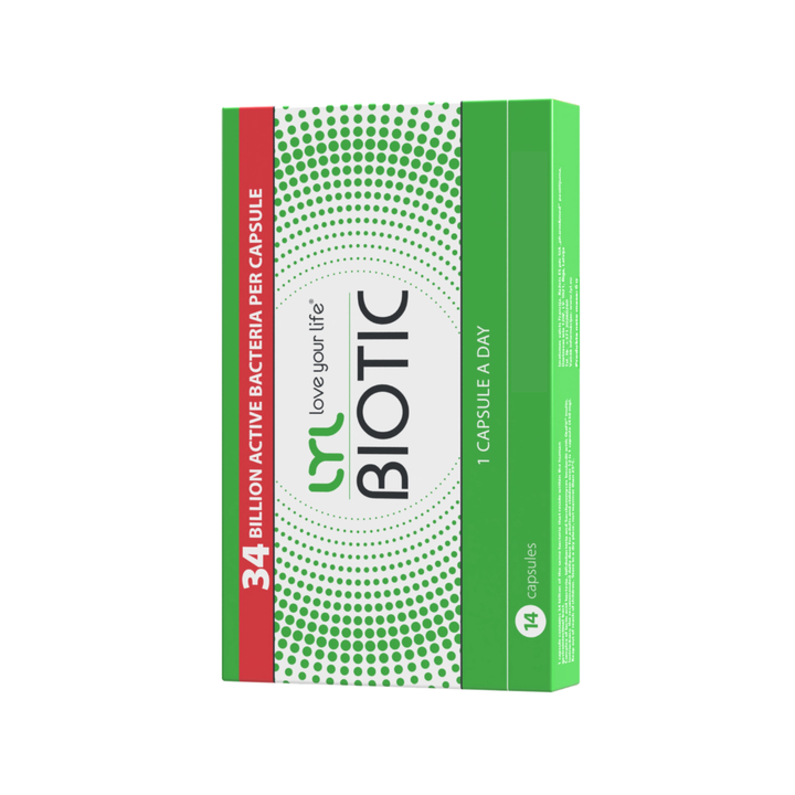 LYL BIOTIC N14 DRcaps® Probiotic &amp; Prebiotic Complex – 34B CFU, 9 Strains,14 Capsules