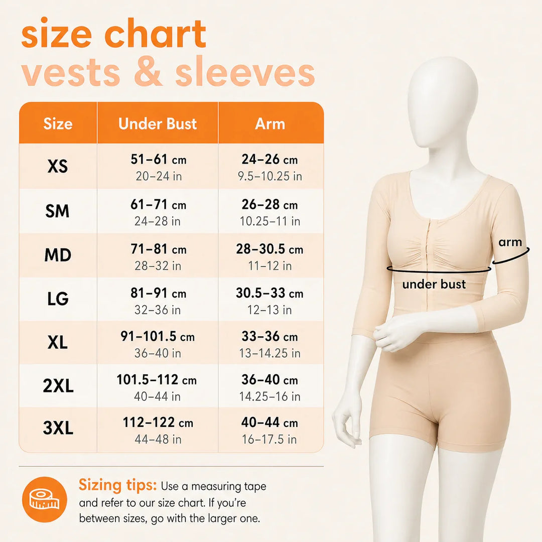 Premium ISAVELA USA Bra Vest Underbust Length with Medium Sleeves (VS02-MS)
