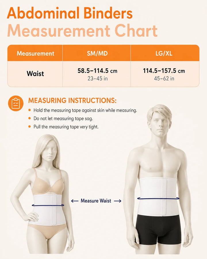 Premium USA 12" Abdominal Binder With 2 Split Panels AB04 | Post-Surgery Support