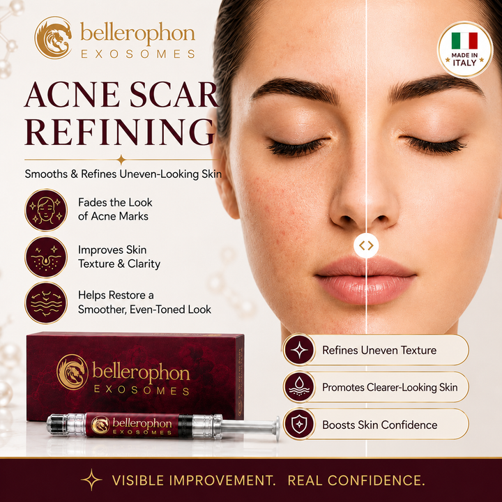 BELLEROPHON Exosomes Skin Booster 2ml Syringe with Hyaluronic Acid, Polynucleotides, Peptides, Growth Factors, Amino Acids &amp; Vitamin B12