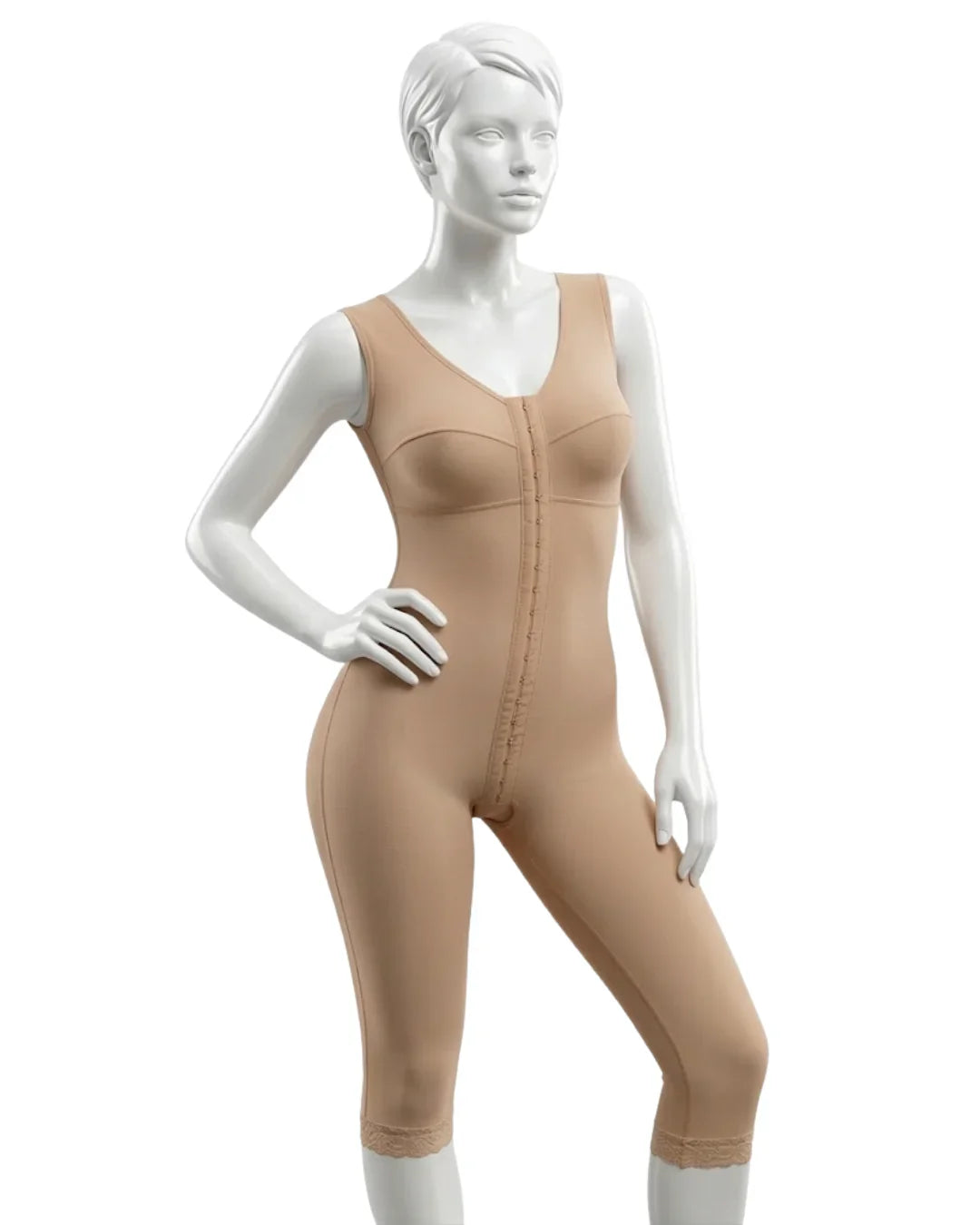 Premium ISAVELA US Full Bodysuit Compression Below‑Knee with Bra & Front Closure BB09BK‑NS-ISAVELA