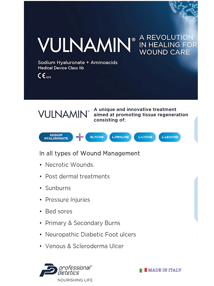 VULNAMIN® PWD – Wound Dressing (Pack of 2x1g Sticks).